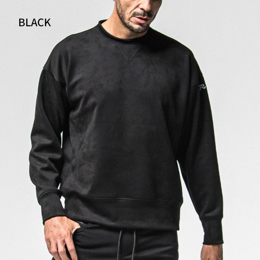 RESOUND CLOTHING リサウンドクロージング トレーナー SUEDE DROP TRAINER RC38-C-005 スウェット スエードジャージー ブラック カーキ ブラウン 母の日_4