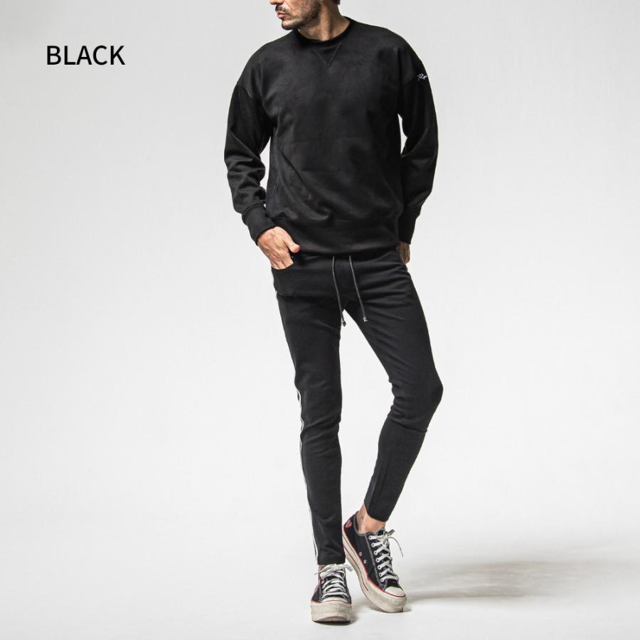 RESOUND CLOTHING リサウンドクロージング トレーナー SUEDE DROP TRAINER RC38-C-005 スウェット スエードジャージー ブラック カーキ ブラウン 母の日_7