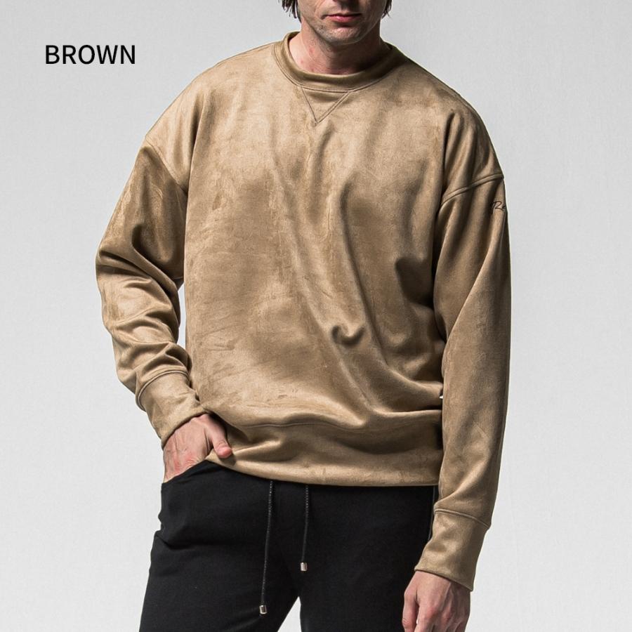 RESOUND CLOTHING リサウンドクロージング トレーナー SUEDE DROP TRAINER RC38-C-005 スウェット スエードジャージー ブラック カーキ ブラウン 母の日_8