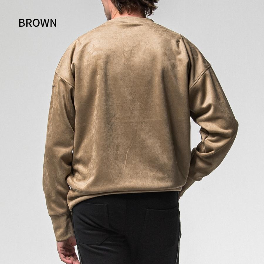 RESOUND CLOTHING リサウンドクロージング トレーナー SUEDE DROP TRAINER RC38-C-005 スウェット スエードジャージー ブラック カーキ ブラウン 母の日_9