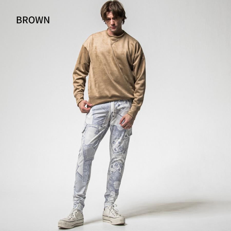 RESOUND CLOTHING リサウンドクロージング トレーナー SUEDE DROP TRAINER RC38-C-005 スウェット スエードジャージー ブラック カーキ ブラウン 母の日_11