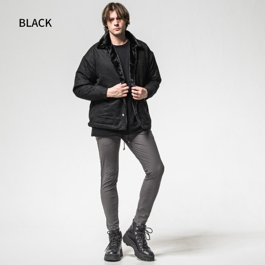 RESOUND CLOTHING リサウンドクロージング ジャケット SUEDE FUR CAVER ALL RC38-JK-003 ファー スエード ムートン 高級感 ブラック ブラウン 父の日の画像
