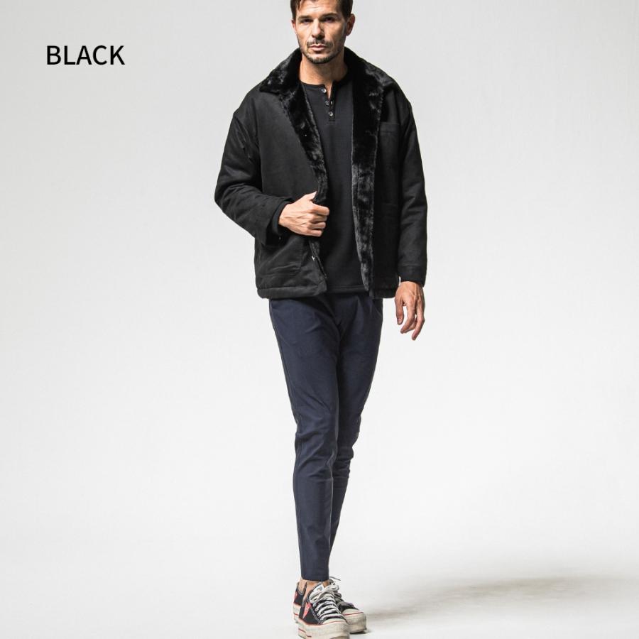 RESOUND CLOTHING リサウンドクロージング ジャケット SUEDE FUR CAVER ALL RC38-JK-003 ファー スエード ムートン 高級感 ブラック ブラウン 父の日の画像