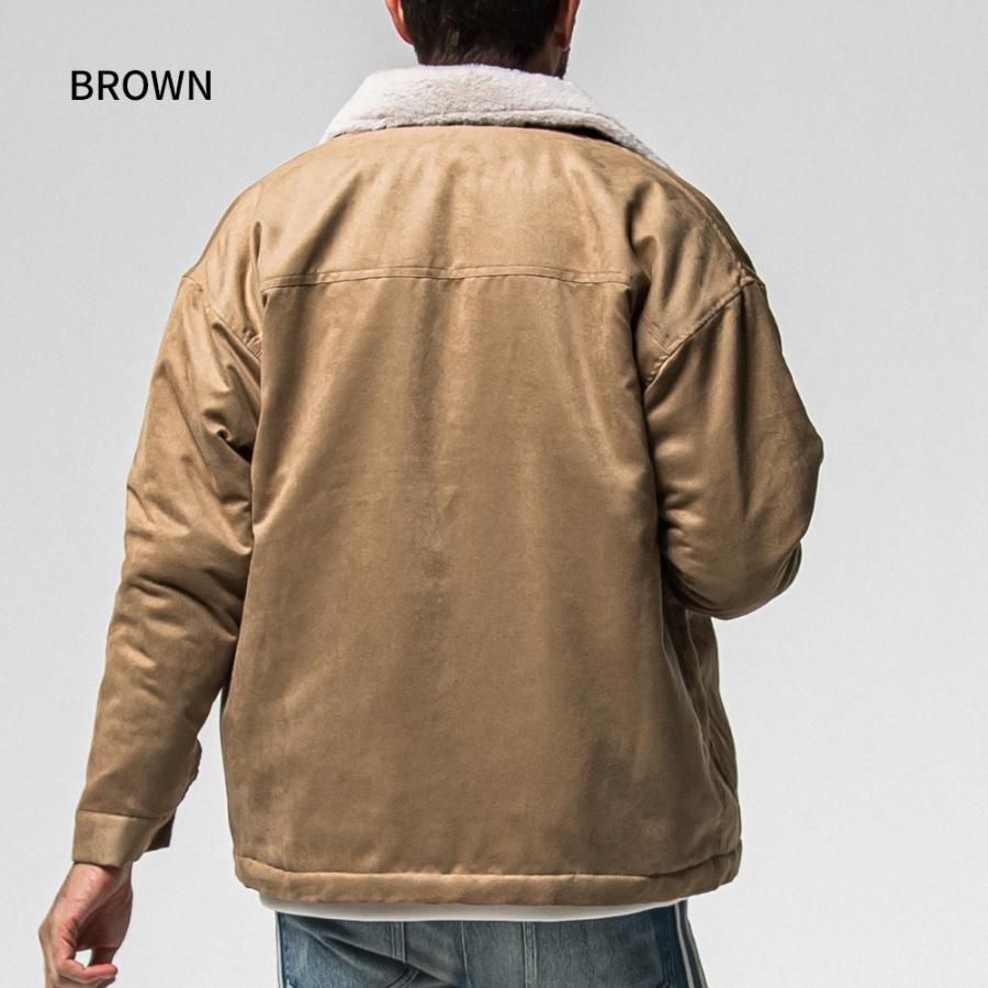 RESOUND CLOTHING リサウンドクロージング ジャケット SUEDE FUR CAVER ALL RC38-JK-003 ファー スエード ムートン 高級感 ブラック ブラウン 父の日の画像