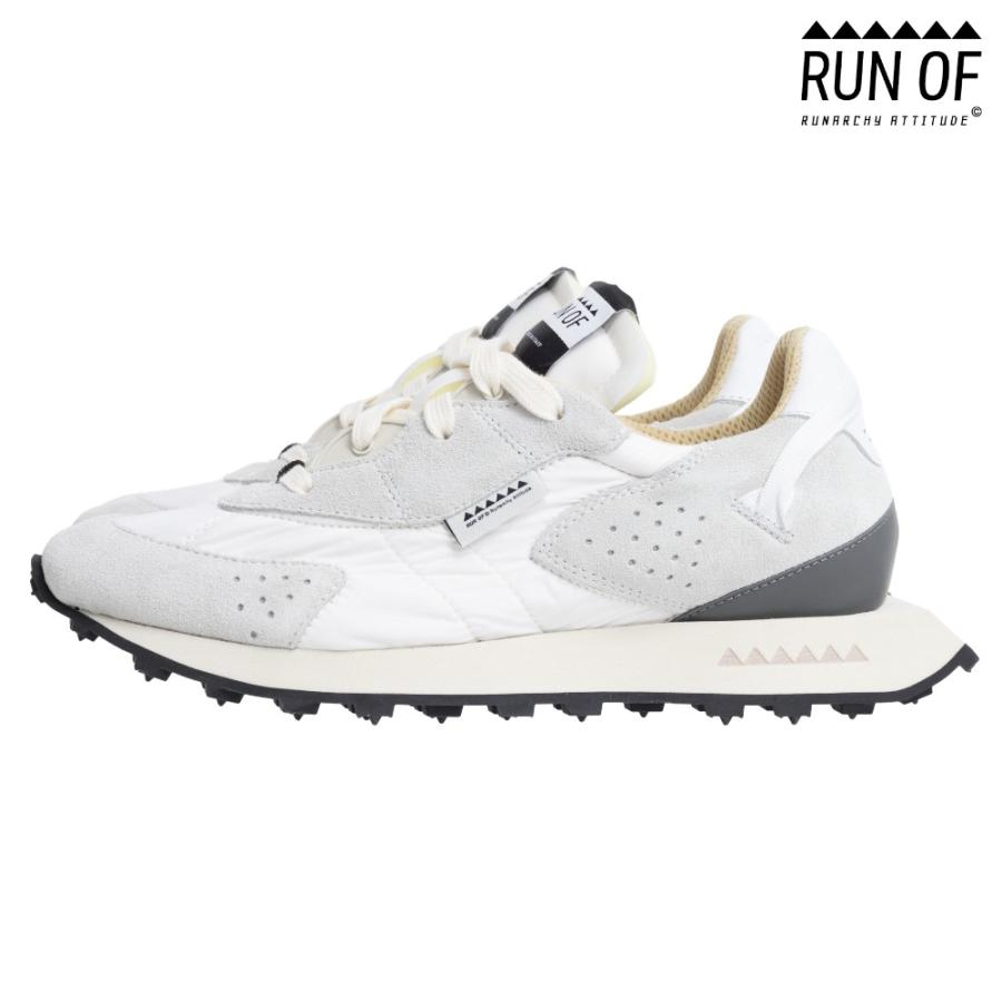 SALE‼️【新品】RUN OF(ランオブ) ホワイト 40 イタリア製 RUN OF（ラン オブ） スニーカー NEON RUN2402 WHITE 父の日