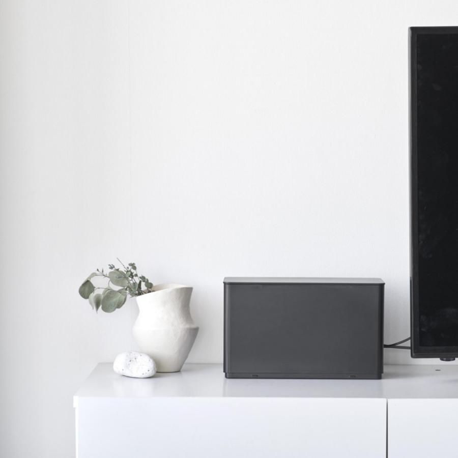 山崎実業 蓋付き重ねられるゲーム機器収納ケース スマート smart 10312