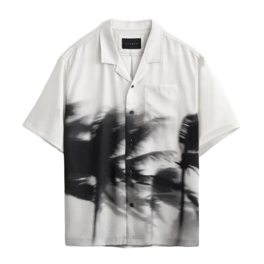 STAMPD スタンプド シャツ Palms in Motion Camp Collar SLA-M3880BD-PMP メンズ 総柄 プリント オープンカラー 開襟シャツ アロハシャツ 父の日の画像