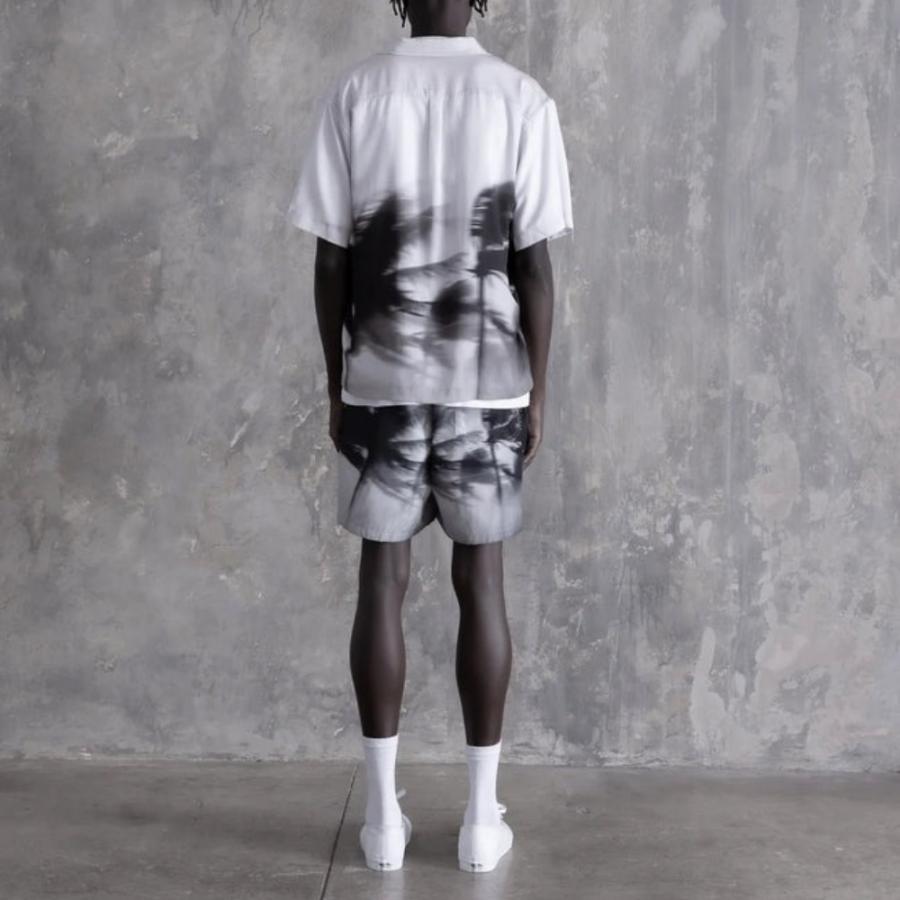 STAMPD スタンプド シャツ Palms in Motion Camp Collar SLA-M3880BD-PMP メンズ 総柄 プリント オープンカラー 開襟シャツ アロハシャツ 父の日の画像