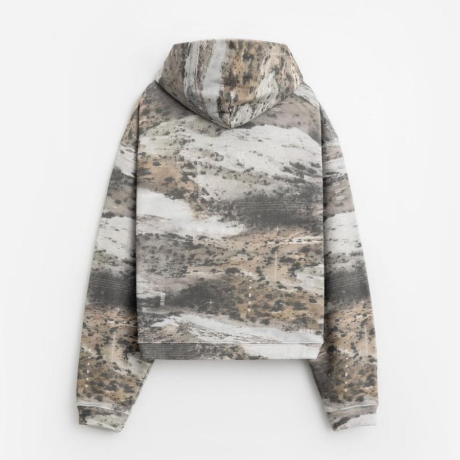 STAMPD スタンプド SANDLAND CAMO CROPPED HOODIE SLA-M3539HD フーディー 吸湿 吸水 セットアップ パーカー カモフラ サンドランド カモ プリント 父の日の画像