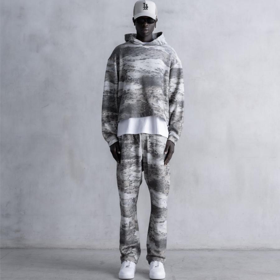 STAMPD スタンプド SANDLAND CAMO CROPPED HOODIE SLA-M3539HD フーディー 吸湿 吸水 セットアップ パーカー カモフラ サンドランド カモ プリント 父の日の画像