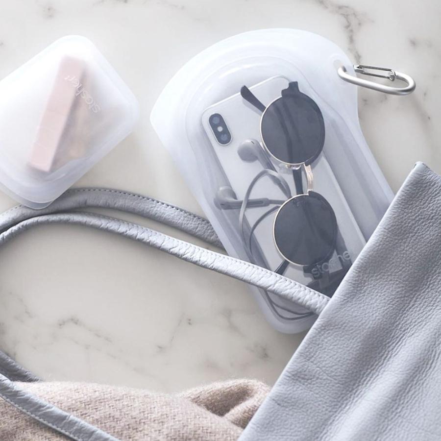 スタッシャー シリコーンバッグ ゴーバッグ カラビナ 保存容器  stasher gobag 20.7×14.6x3.81cm 532ml | stasher | 16