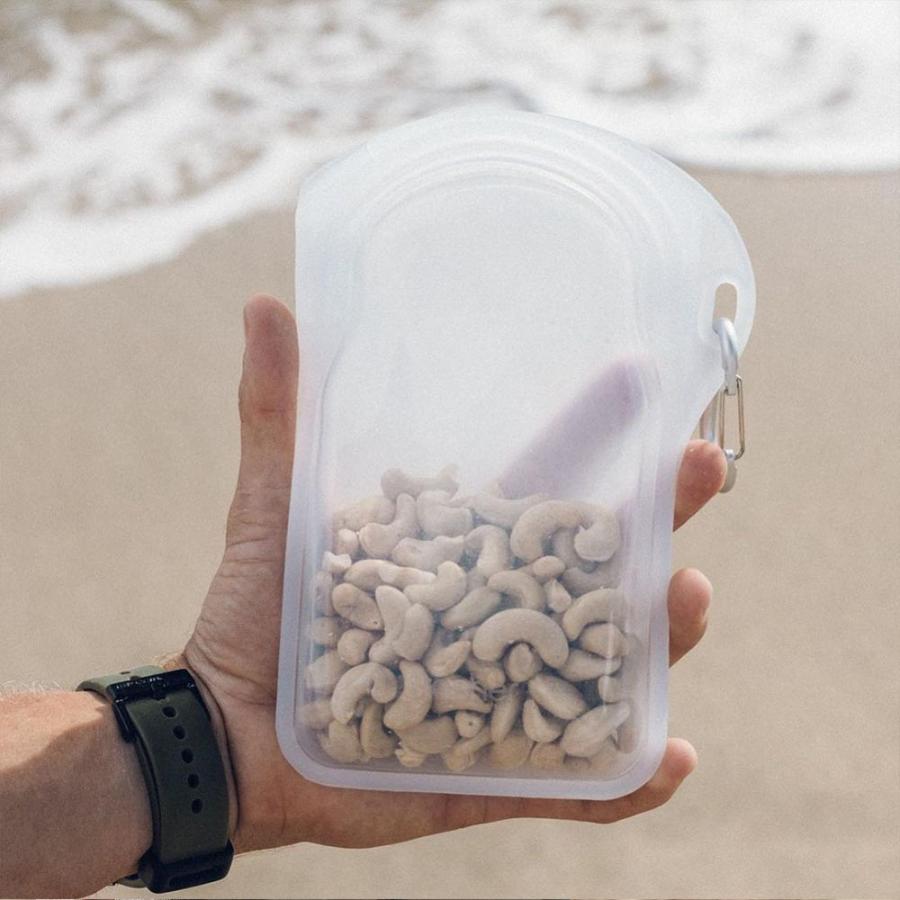 スタッシャー シリコーンバッグ ゴーバッグ カラビナ 保存容器  stasher gobag 20.7×14.6x3.81cm 532ml | stasher | 17