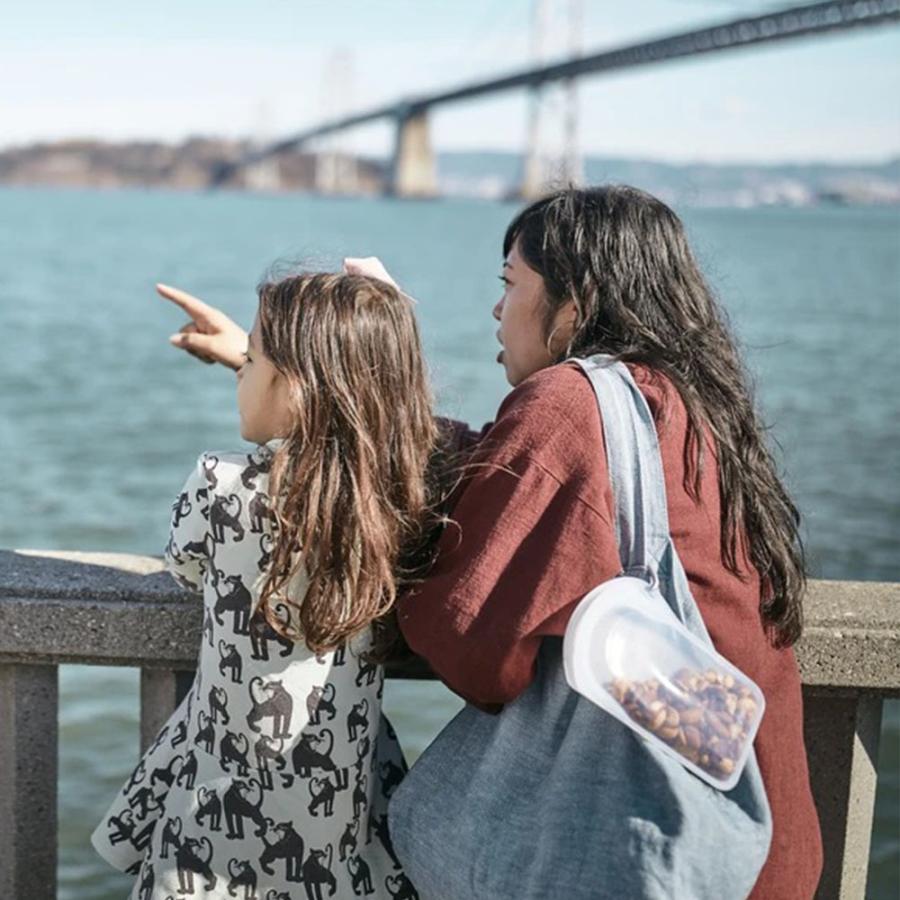 スタッシャー シリコーンバッグ ゴーバッグ カラビナ 保存容器  stasher gobag 20.7×14.6x3.81cm 532ml | stasher | 19