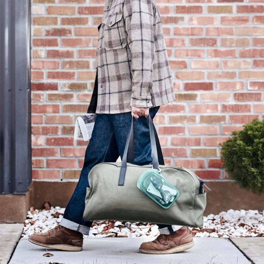 スタッシャー シリコーンバッグ ゴーバッグ カラビナ 保存容器  stasher gobag 20.7×14.6x3.81cm 532ml | stasher | 20