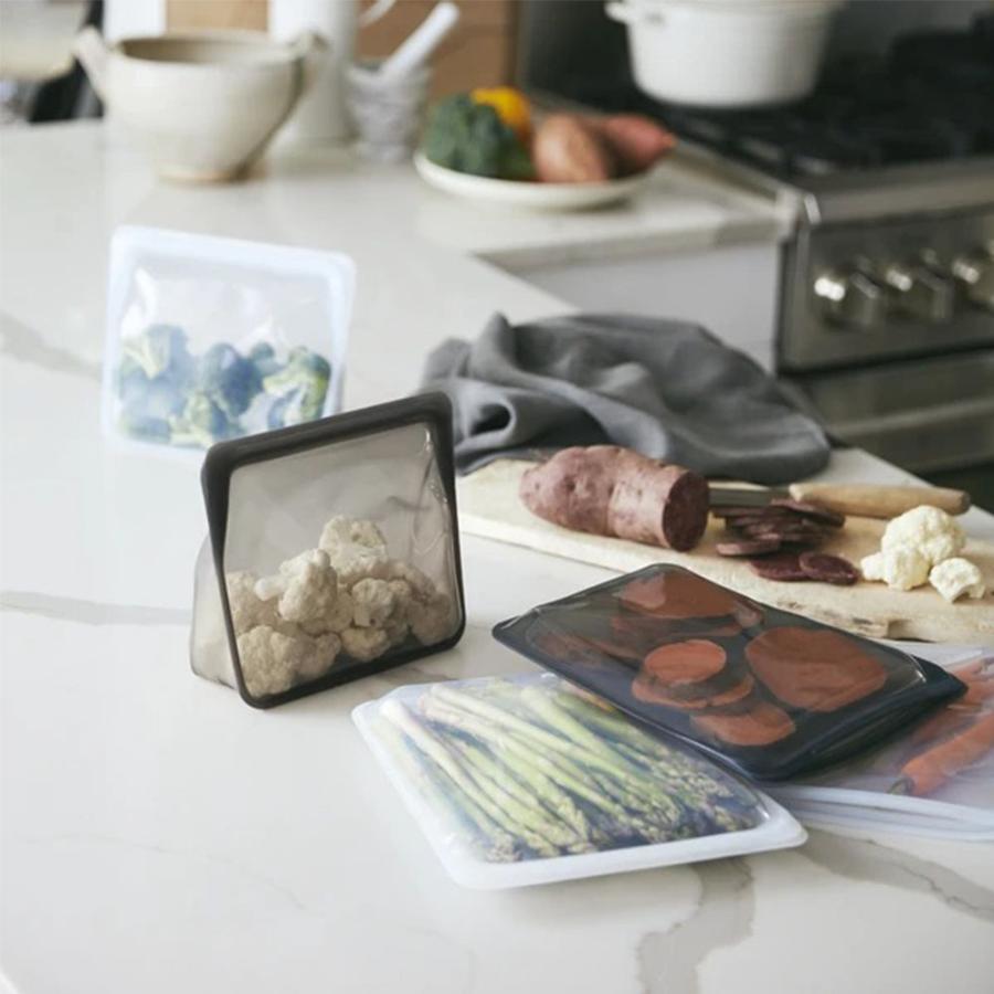 スタッシャー シリコーンバッグ スタンドアップミディアム MID 2個セット stasher 保存容器 マチ付き 19×21.5×6.5cm | stasher | 29