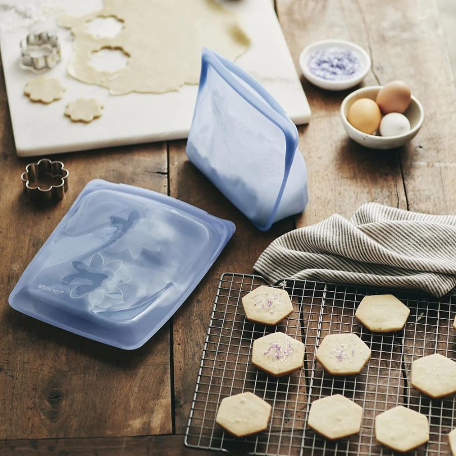 スタッシャー シリコーンバッグ スタンドアップミディアム MID 2個セット stasher 保存容器 マチ付き 19×21.5×6.5cm | stasher | 30