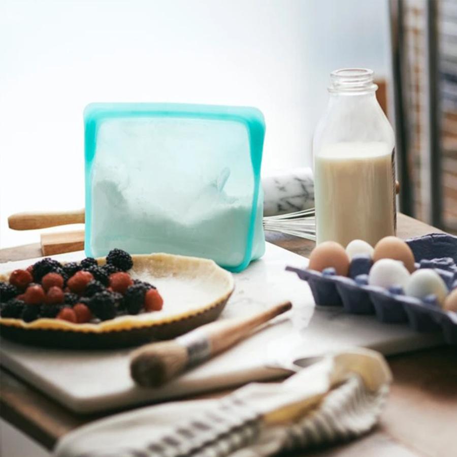 スタッシャー シリコーンバッグ スタンドアップ ミディアム stasher 保存容器 マチ付き 19×21.5×6.5cm 1.6L | stasher | 21