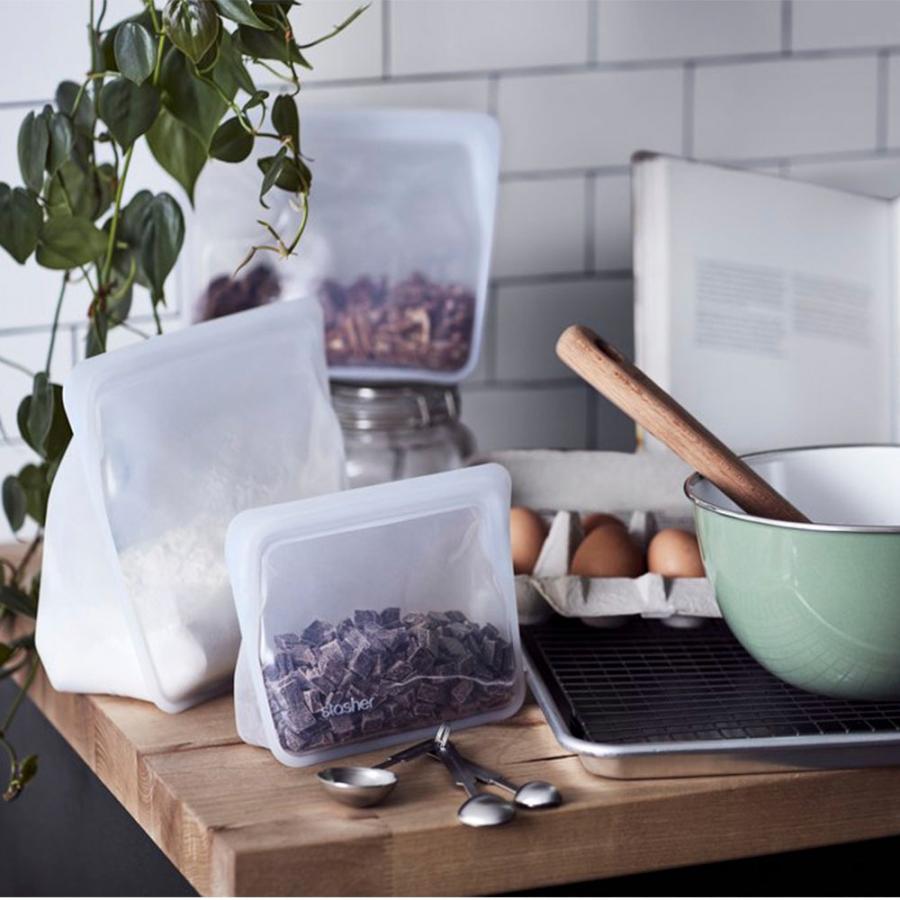 スタッシャー シリコーンバッグ スタンドアップミニ stasher 保存容器 マチ付き MINI 14.6×19.1×6.5cm | stasher | 16