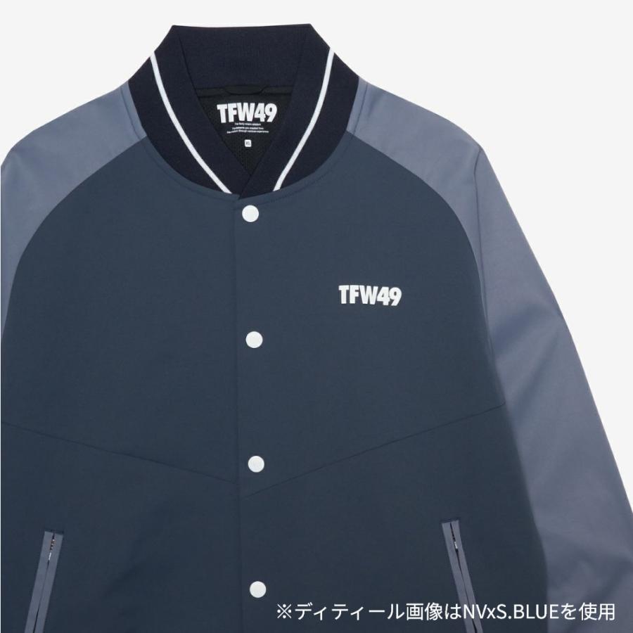 5394【美品】TFW49ジップアップジャケット 切り替えデザイン ブラック TFW49 ティーエフダブリュー ジャケット STUDIUM JAMPER T042610009