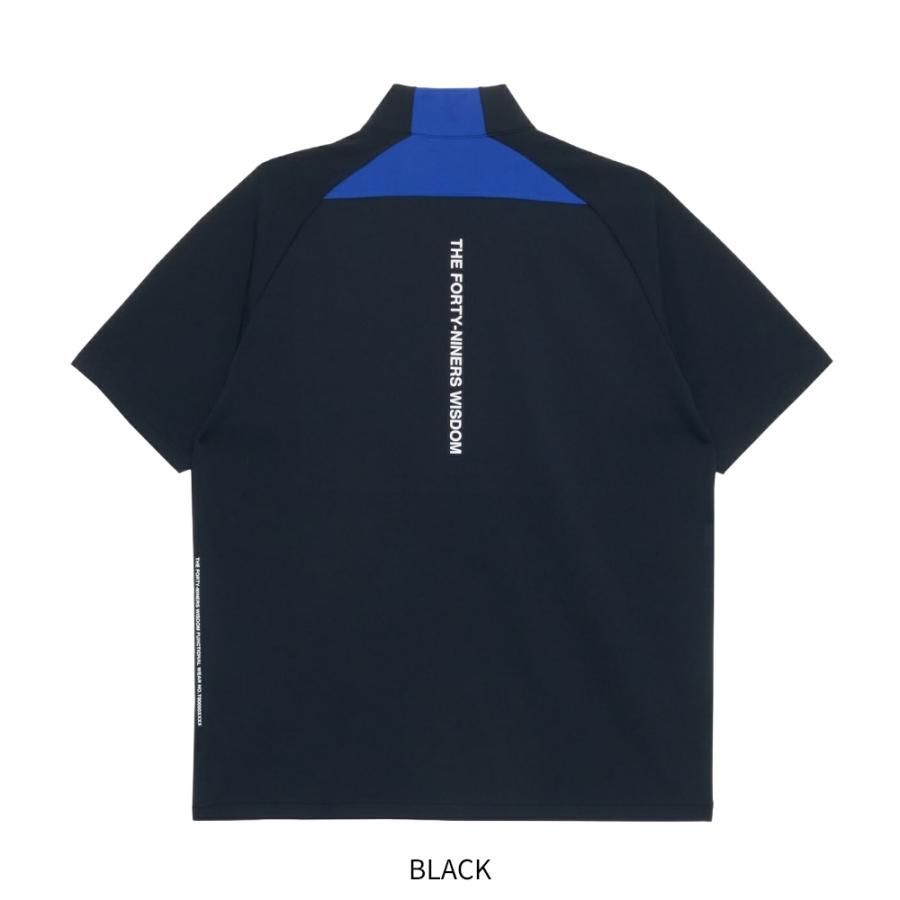 【極美品】TFW49 モックネック 半袖シャツ XL ネイビー ブルー 完売品 TFW49 - RELAX MOCK NECK T | モックネックシャツ | ブラック×ネイビー