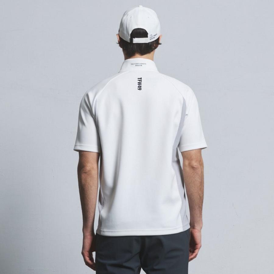 TFW49 MOCK NECK TEE モックネック Tシャツ　L 今期新作 TFW49 ゴルフ モックネック メンズ 半袖 Tシャツ HALF ZIP S/ MOCK