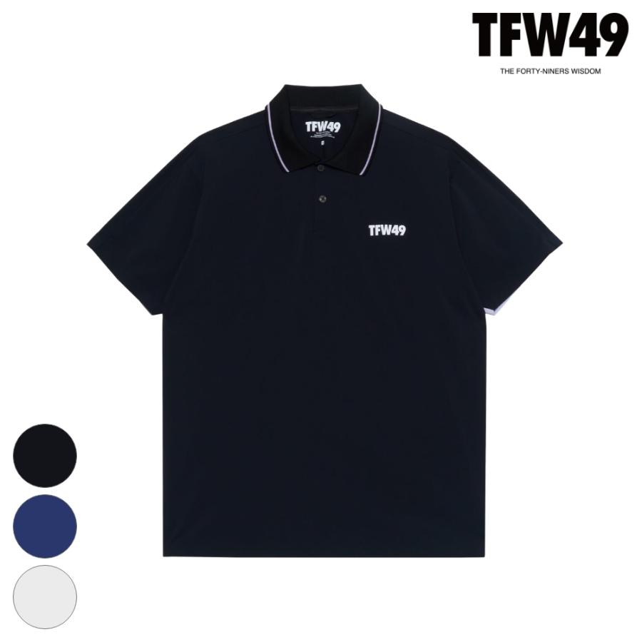 TFW49 ポロシャツ ホワイト/ブラック TFW49 ティーエフダブリュー BACK YOKE SLEEVE POLO ポロシャツ 半袖 T