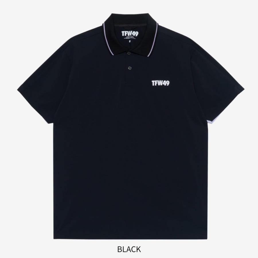 TFW49 SS POLO ポロシャツ　ブラック　サイズXL TFW49 ティーエフダブリュー BACK YOKE SLEEVE POLO ポロシャツ 半袖 T