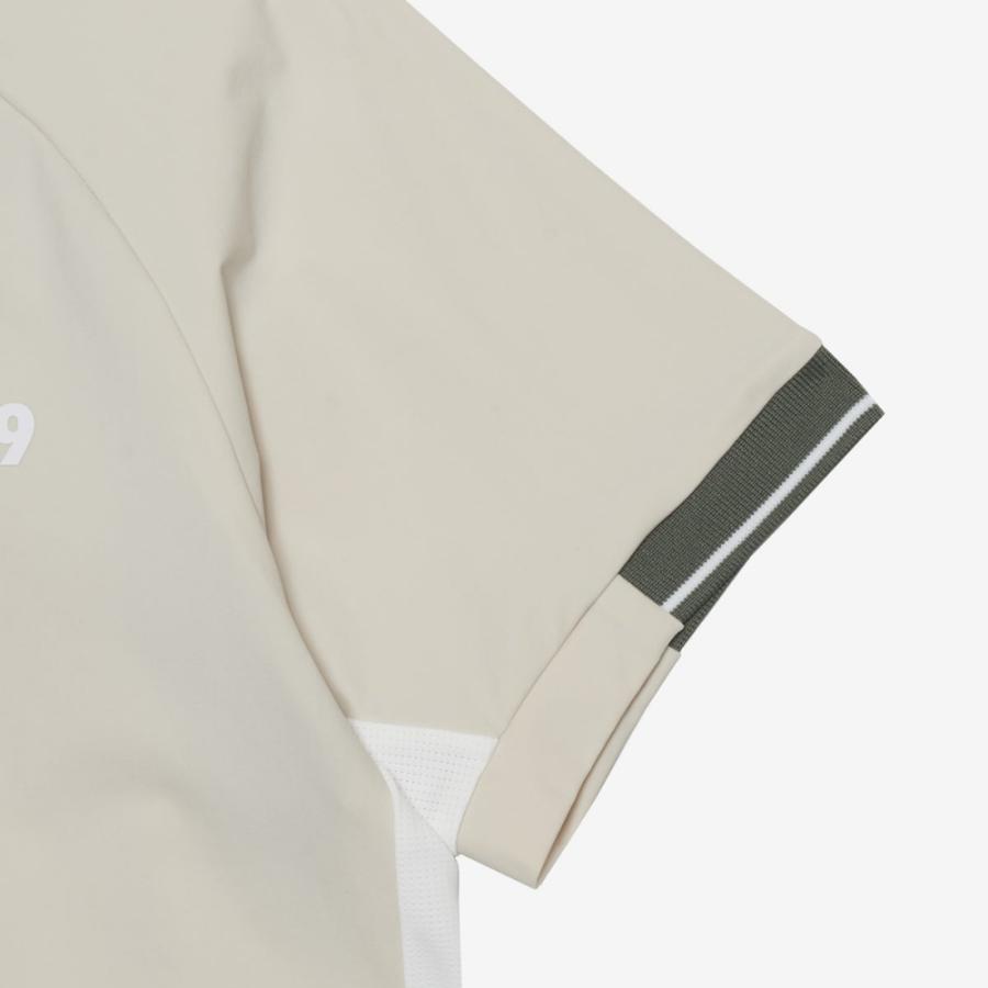 TFW49 ティーエフダブリュー LINE SLEEVE POLO T102610024 ポロシャツ ポロ Tシャツ ゴルフ 半袖 ブラウン アイボリー ホワイト 2026ss ゴルフウェア 母の日の画像