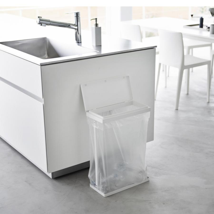 山崎実業 スリム蓋付き分別ゴミ袋ホルダー タワー 45Ｌ 横開き tower 1761 1762 | tower | 10