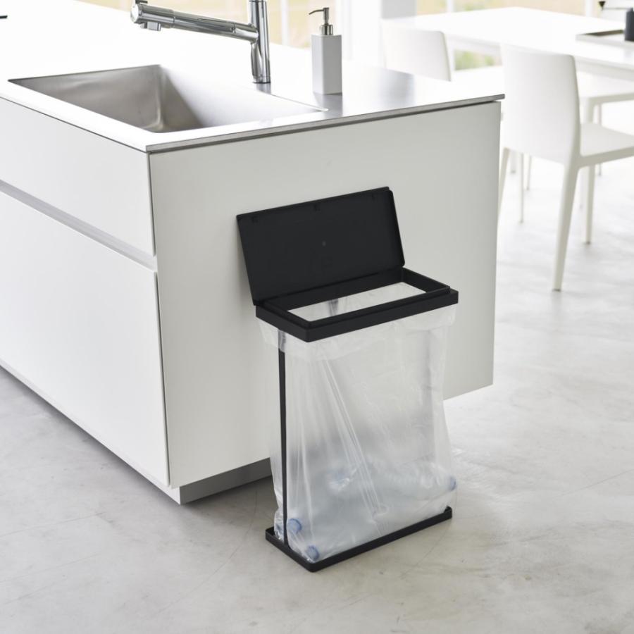 山崎実業 スリム蓋付き分別ゴミ袋ホルダー タワー 45Ｌ 横開き tower 1761 1762 | tower | 11