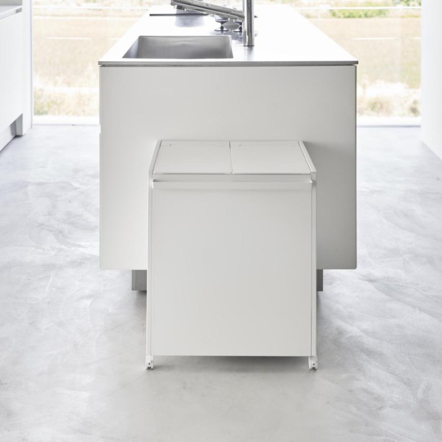 tower 山崎実業 蓋付き目隠し分別ダストワゴン タワー 45L 2分別 1820