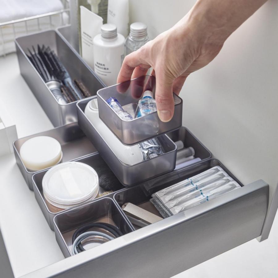 山崎実業 底がクリア 縦横重ねられる引き出し整理収納ケース タワー 2個組 M tower 3642 3643 | tower | 11