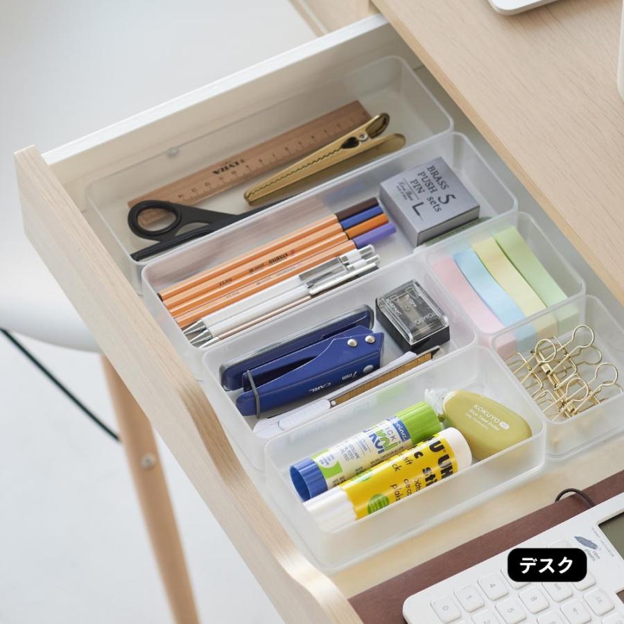 山崎実業 底がクリア 縦横重ねられる引き出し整理収納ケース タワー 2個組 M tower 3642 3643 | tower | 09