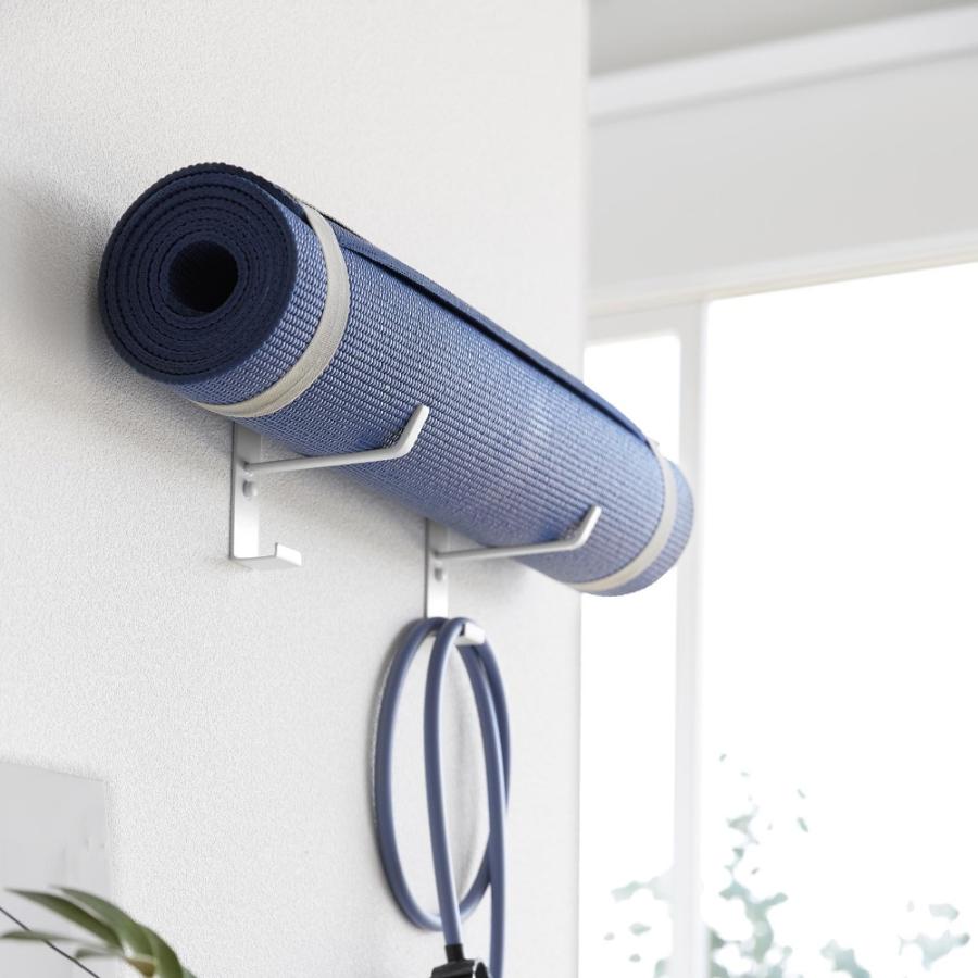 山崎実業 石こうボード壁対応ウォールヨガマットハンガー フック付き タワー tower 4092 4093 | tower | 12