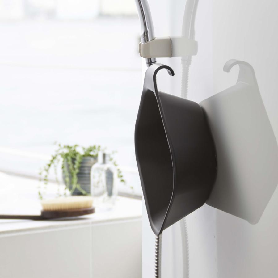 山崎実業 引っ掛け風呂イス 座面高25cm＆マグネット&引っ掛け湯おけ タワー 2点セットtower 5383/5378 5384/5379 | tower | 09