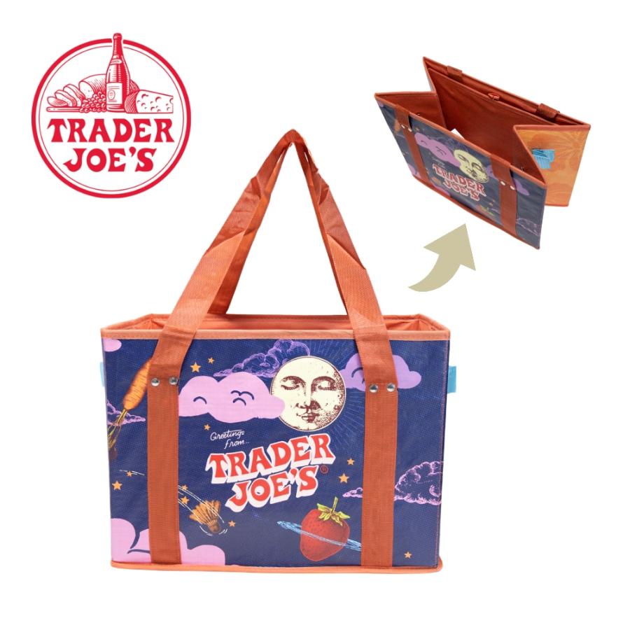 TRADER JOE'S トレーダージョーズ ボックストートバッグ エコ TRADER JOE'S トレーダージョーズ ボックストートバッグ エコ