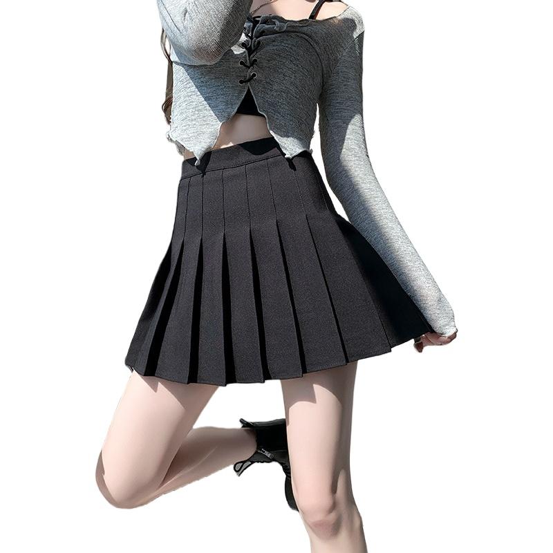 スカート レディース ハイウエスト ミニ丈 プリーツスカート