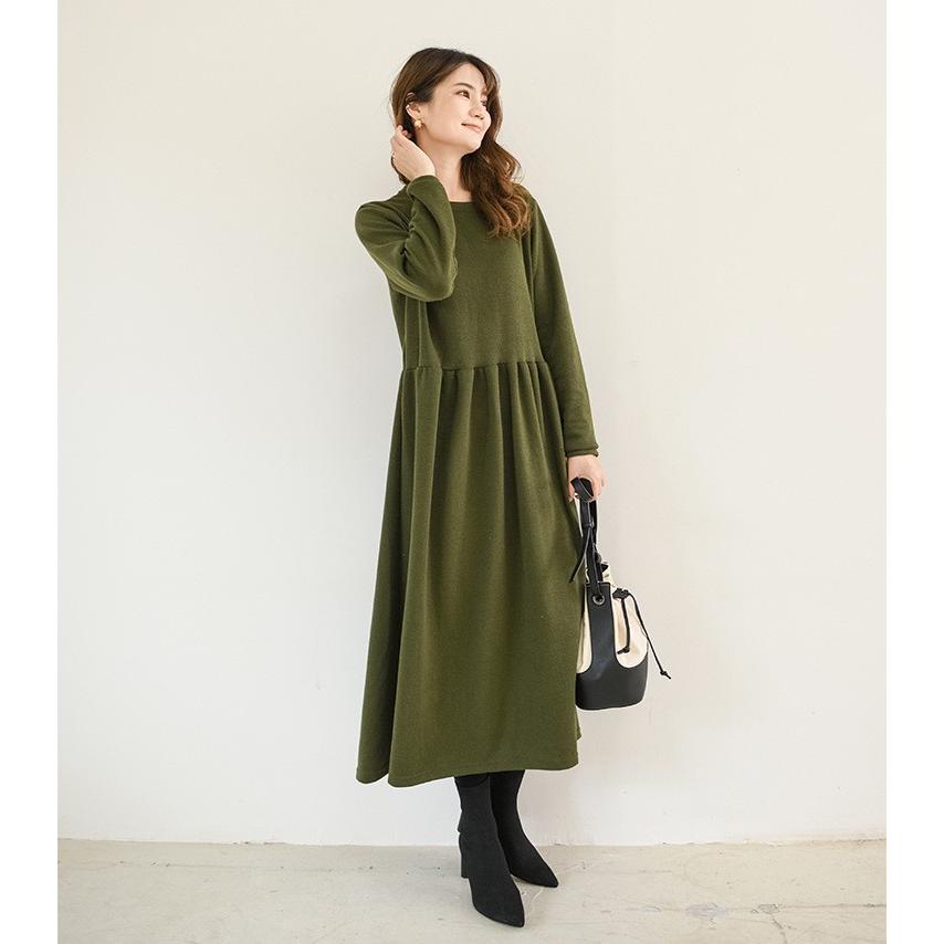 ワンピース 長袖 マキシ丈 レディース 秋 冬 ロングワンピース Aライン 