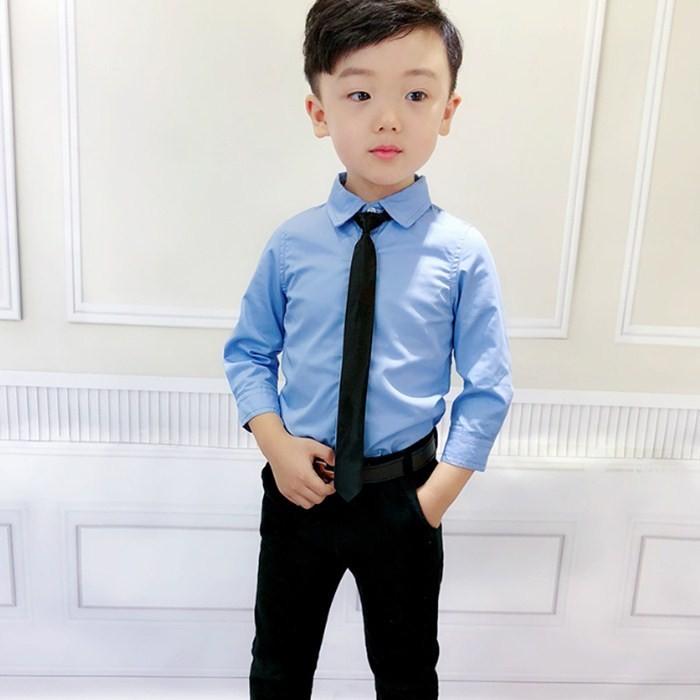 ネクタイ付き 子供 ワイシャツ キッズ 子供服 フォーマル シャツ Yシャツ 男の子 長袖 ワイシャツ キッズシャツ 入園式 結婚式 発表会 男の子  卒業式｜transittrade｜02