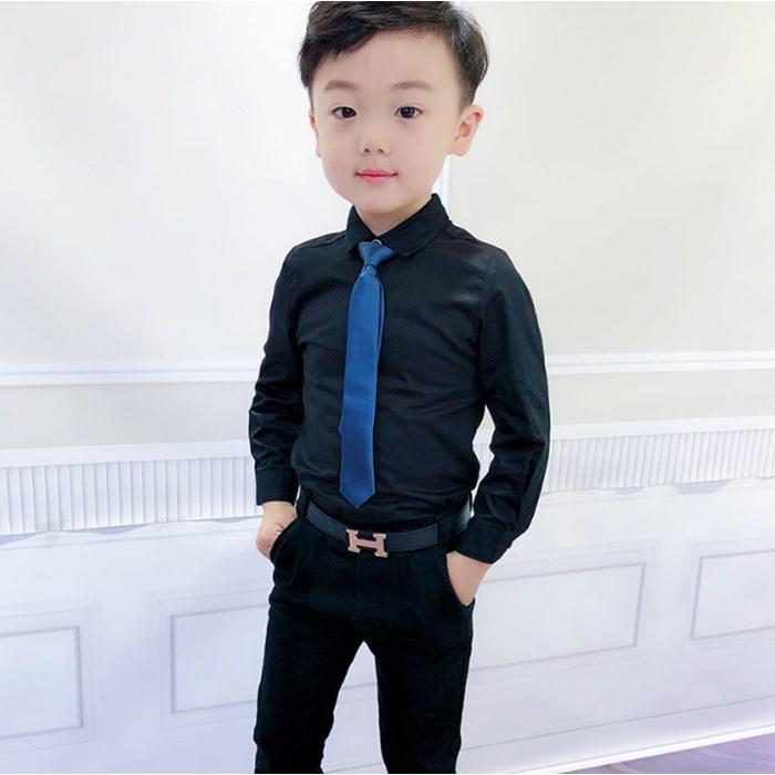 ネクタイ付き 子供 ワイシャツ キッズ 子供服 フォーマル シャツ Yシャツ 男の子 長袖 ワイシャツ キッズシャツ 入園式 結婚式 発表会 男の子  卒業式｜transittrade｜03