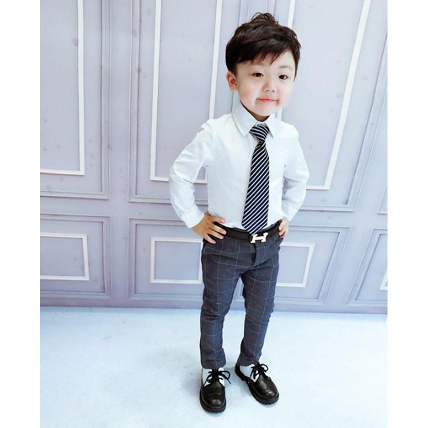 ネクタイ付き 子供 ワイシャツ キッズ 子供服 フォーマル シャツ Y