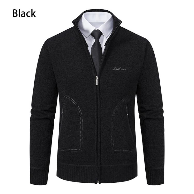 ジャケット ニット メンズ 秋冬 裏起毛 厚手 ライダースジャケット