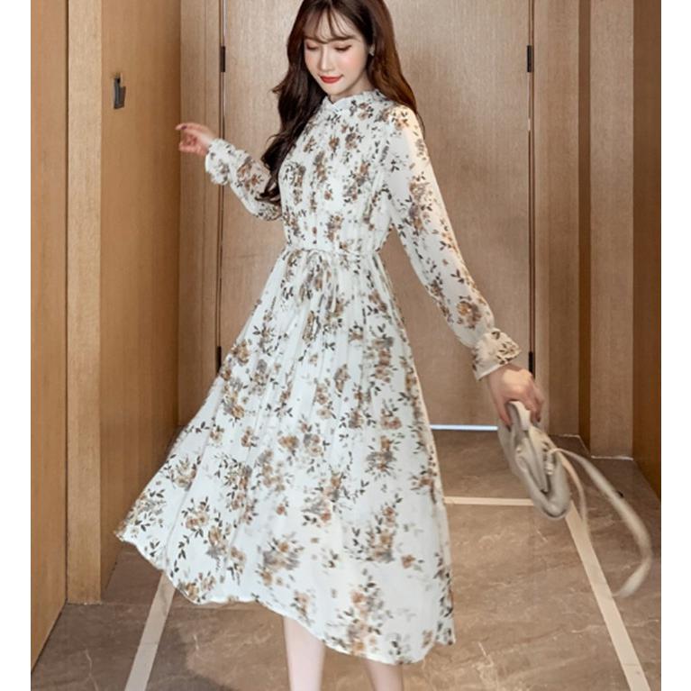 レディース ワンピース 長袖 ロング丈 ワンピース シフォン 花柄 プリーツスカート 大きいサイズ カジュアル 体型カバー 総柄 かわいい シフォンワンピース Xyd59 トランジット トレード 通販 Yahoo ショッピング