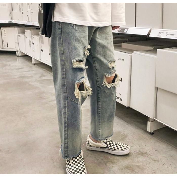 デニムパンツ メンズ スキニー アンクル丈 ダメージ メンズデニム ダメージパンツ アンクルパンツ スキニーデニム 9分丈 アンクル クラッシュ加工 ビター系 Ycc1157 トランジット トレード 通販 Yahoo ショッピング