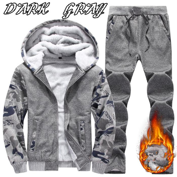 グレー フード付きジャケットとパンツセット グレー フード付きナイロンジャケットとパンツセット(Sサイズ)