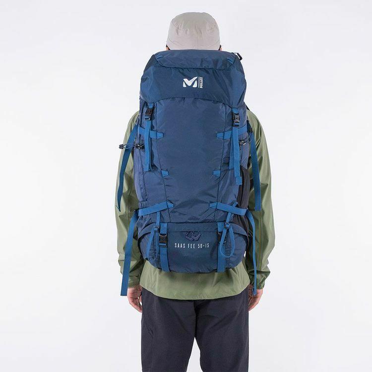 MILLET ミレー メンズ サースフェー 50+15 SAAS FEE 50+15 MIS0731 2気室 ナイロン 登山 CORDURA 65L ハイドレーションシステム レインカバー付｜translation｜04