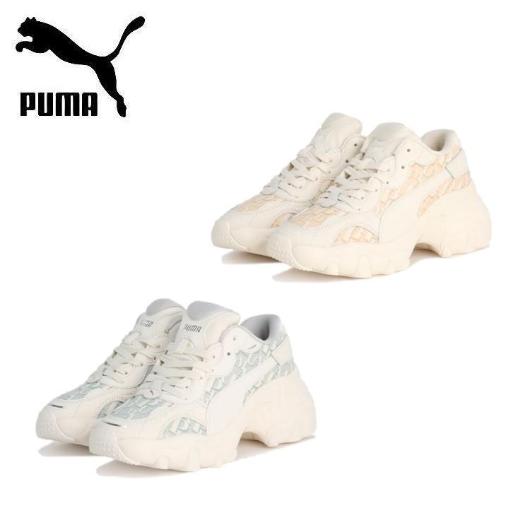 25春夏 プーマ PUMA レディース パルサー ウェッジ モノグラム スニーカー MONOGRAM 402240 コラボ 靴 ボリューム 厚底
