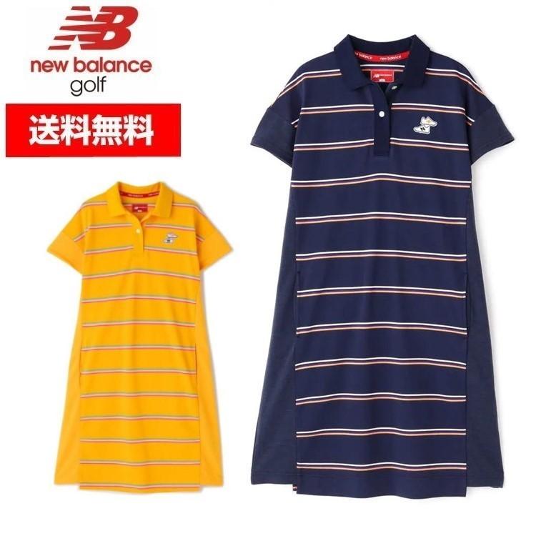 美しい こかげmax レディース ゴルフ ニューバランス Golf Balance New 接触冷感 超高機能 Metro Womens ポロワンピース 半袖 フェイドネオンボーダー レディースウエア Savannah Osc Com