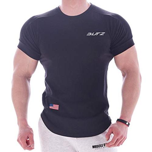 （ビベター）Bebetter トレーニングウェア メンズ Tシャツ 半袖 ストレッチ 細身 フィットネス 吸汗速乾 ジムウェア ボディビル スポーツウェア L