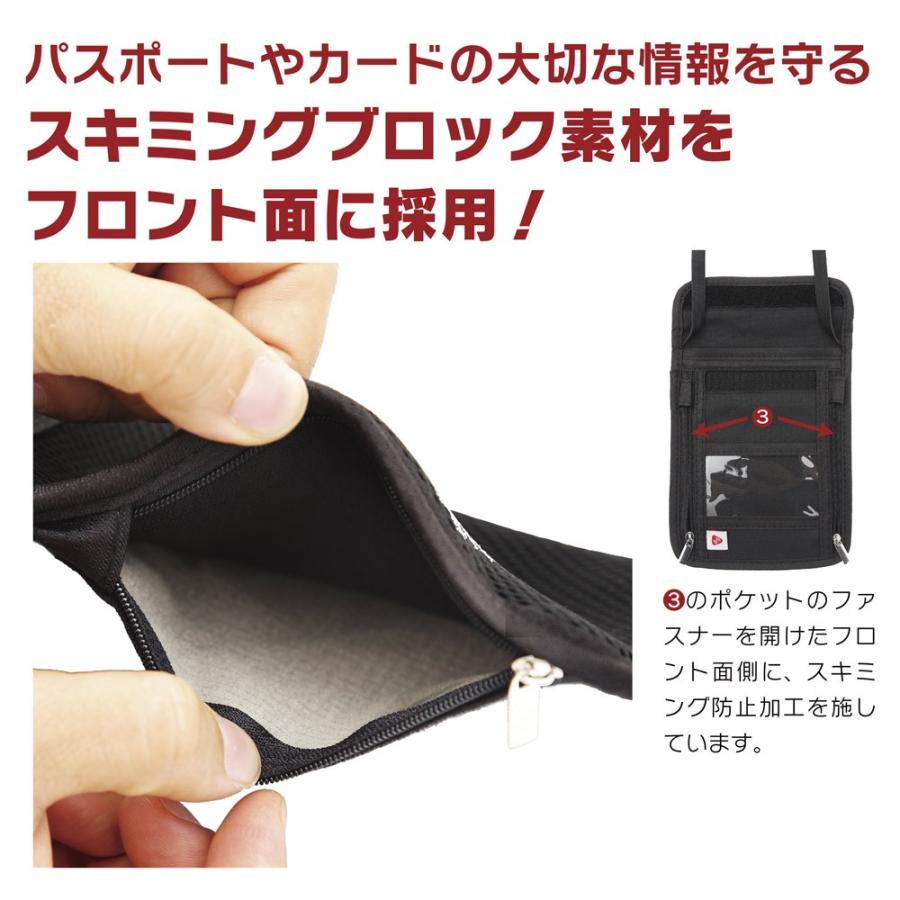 首下げ パスポートケース スキミング防止 ネッケスS 海外旅行 財布